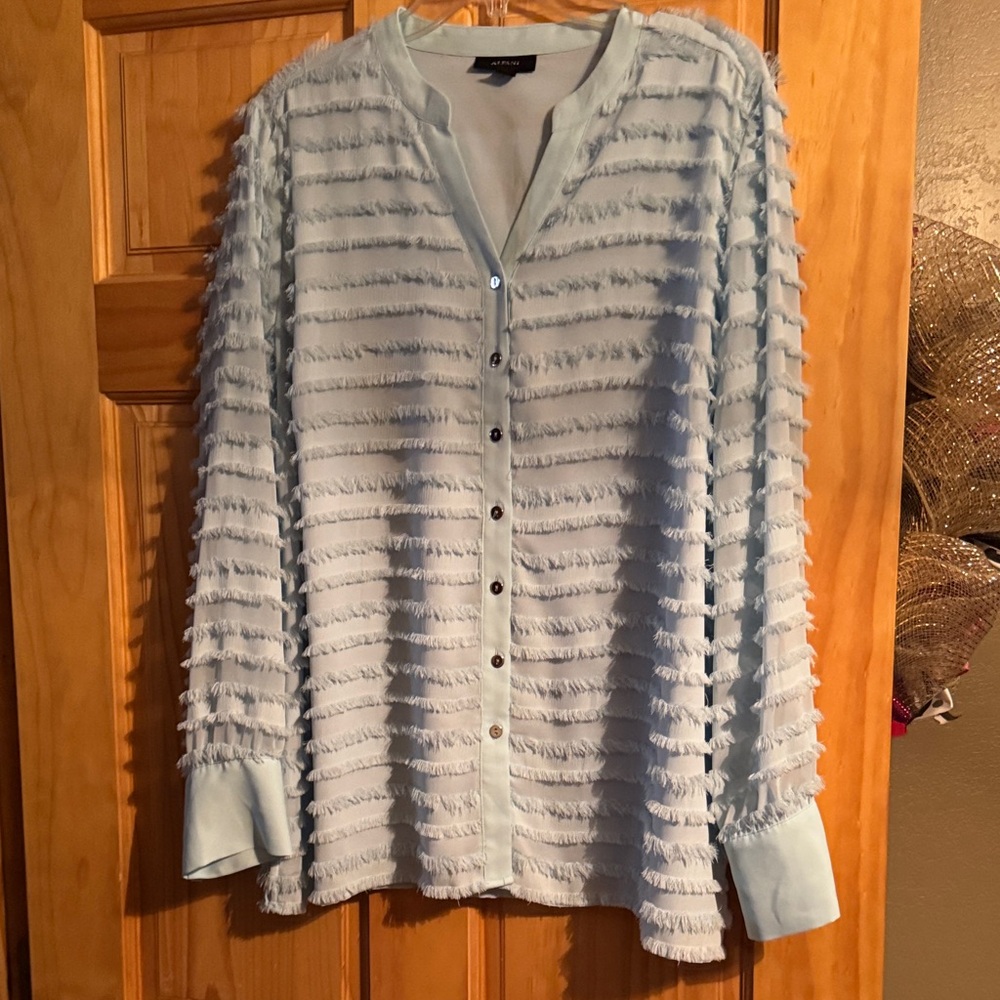 Alfani Light Blue Button-Up Shirt